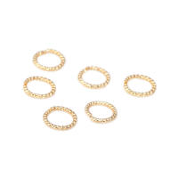 Anillos de salto de alambre trenzado de latón color oro de 18K de 5MM 6MM 8MM 10MM 12MM, anillos divididos, suministros para la fabricación de joyería, accesorios para bricolaje - details 20