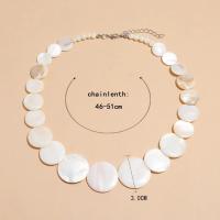 Collar de concha blanca Natural, gargantilla de cuentas redondas, joyería clásica de playa, 10-30mm - details 1