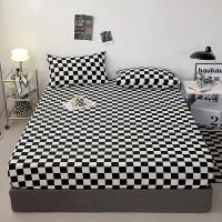 Sábana bajera de algodón con bandas elásticas, Funda de colchón antideslizante ajustable para cama doble King, 140x200, 160x200, 200x200cm - details 5