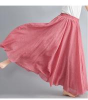 Elegante Falda de Lino de Algodón para Mujer Estilo Boho Largo para Playa Vestido Casual Chic - details 9