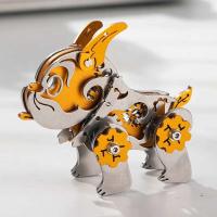 Rompecabezas Metálico de 3D Modelo de Bulldog de Dibujos Animados para Ensamblaje Manual - details 0