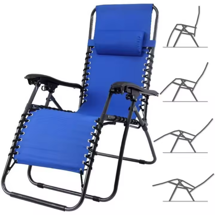 Tumbona de jardín Sillón de relajación Plegable Tejido Oxford reclinable, Resistente a la Intemperie - 1