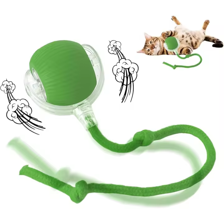 Bola rodante para mascotas, bola interactiva para gatos, bola inteligente para perros, 360 - 1