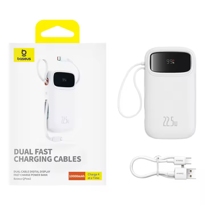 Baseus Q Power Bank Carga Rápida de 22.5W Capacidad de Batería de 20000mAh Diseño Compacto - 1