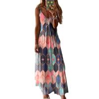 Vestido largo informal de verano para mujer, traje sin mangas con estampado a la moda - details 8