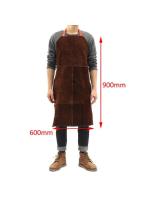 Delantales de soldadura, protección térmica, ropa de trabajo, cuero de vaca, aislamiento térmico, delantal protector - details 9