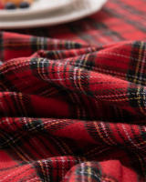 Mantel de Mesa de Cuadros a Cuadros con Borla Cubierta de Mesa sin Arrugas Lavable para Navidad, Fiestas y Año Nuevo - details 37
