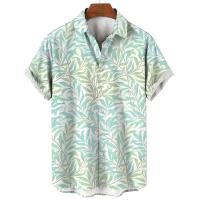 Moda Verano Hawaiiana para Hombres Camisa Suelta con Manga Corta, Estampado 3D Retro, Ideal para Vacaciones en la Playa - details 5