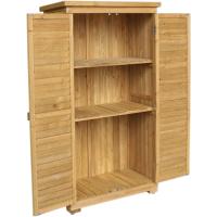 Armario Multiusos para Jardín 40x75x90 cm en Madera con 2 Capas de Pintura Impermeable |   Patas y Suelo - details 9