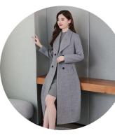 Abrigo grueso de lana para mujer, abrigo sobre la rodilla, cuello grueso de gran tamaño, extra largo, otoño e invierno, 2022 - details 2