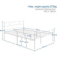 Cama Individual Hierro Cama Metálica para colchón de 90 x 190cm Cama Industrial Estructura Metal - details 36