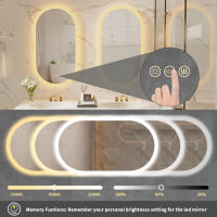 Espejo de Baño Led para montar en la pared, espejo de tocador iluminado ovalado con luces retroiluminadas, espejo de pared sin marco con luces antivaho - details 1