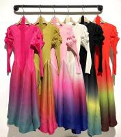 Vestido Miyake 2024, nuevo vestido plisado De tres casas, suelto, cuello redondo, manga larga, dobladillo cónico, vestido mullido para mujer De Fiesta Pedreriaos - details 2