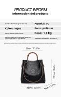 Bolso de mano Bolso nuevo de mujer Bolso de hombro en relieve de moda de alta gama Bolso de cubo de gran capacidad para niños y madres - details 1