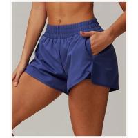 Pantalones cortos de yoga de secado rápido, pantalones cortos de entrenamiento para correr con levantamiento de cadera y cintura alta de doble capa - details 8