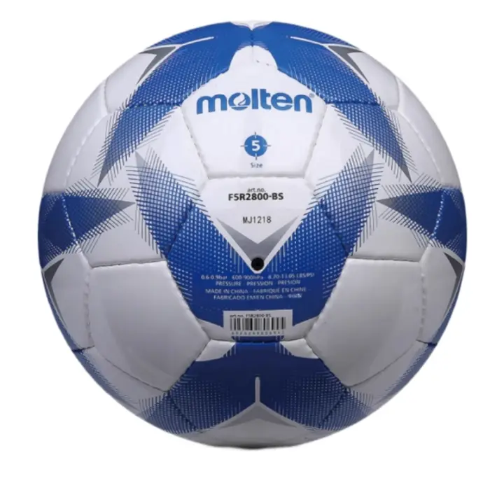 Balón de Fútbol de Cuero PU Molten Hecho a Mano, Tamaño 5, Diseñado para Competencia y Entrenamiento, Voleibol de Playa para Adultos, Balones de Fútbol para Adultos, Deportes de Equipo - 1
