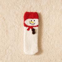Calcetines de lana de coral navideño, caja de regalo de Navidad, Calcetines de Nochebuena, tubo medio para hombres y mujeres - details 4