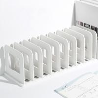 Sujetalibros desmontables ajustables, divisores antideslizantes, soporte para libros de escritorio, ahorro de espacio, soporte Vertical anticaída para libros en el aula - details 17