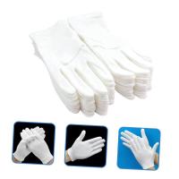 36 pares de guantes blancos de poliéster y algodón - details 1