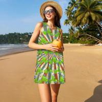 Vestido Duo de búho sin mangas informal para mujer, divertido pájaro verde, viajes personalizados, D-Duogos - details 166