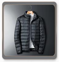 Chaqueta holgada de plumas de ganso blanco, chaqueta ligera con capucha, cuello alto para hombre, corte ajustado con capucha juvenil - details 18