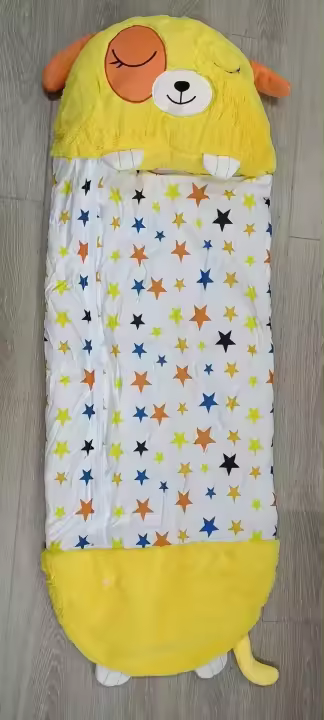 Saco de dormir de algodón puro para niños, almohada divertida, antipatadas, hogar, animal de dibujos animados, colorido - 1