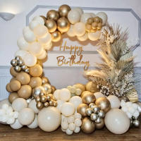 Kit de arco de guirnalda de globos blancos y arena, decoración de fiesta de cumpleaños y boda, confeti para niños, globo de látex, decoración para Baby Shower - details 4