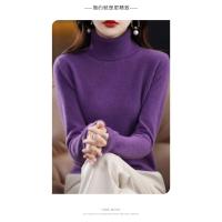 Suéter de cachemira de lana de 100% para mujer, suéter tejido con cuello alto, jerséis de manga larga, ropa de otoño e invierno, Jersey cálido, Tops - details 21