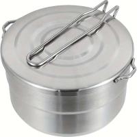 Olla de cocina de acero inoxidable para exteriores, con tapa y mango plegable, perfecta para acampar, hacer senderismo y hacer picnic, 1 ud. - details 0