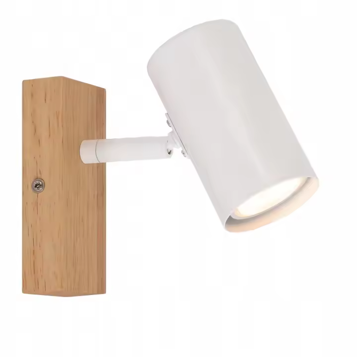 CBJKTX Foco de techo 1 bombilla Lámpara de pasillo Madera Blanco Pasillo Luz de techo de metal moderna GU10 350 °   para - 1
