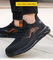 Botas altas para hombre, zapatos de seguridad de cuero para trabajo con punta de acero y antiperforación, zapatos impermeables - details 6