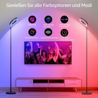 Lámpara de Pie Regulable Gris 42W, Lámpara de Pie LED Salon 3700LM Súper Brillantecon Lámpara de Lectura, control remoto y control táctil Lámpara Alta para Salon de Estar Dormitorio Oficina - details 10