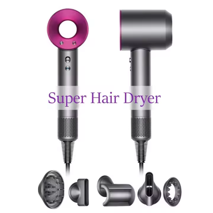 Secador de Cabello Profesional de Alta Velocidad 5 Boquillas Rizadoras - 1