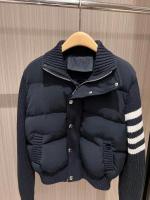 Chaqueta de Pato de Down Blanco de Punto de Diseño Nuevo Abrigo Corto Engrosado para Mujer en Invierno Moda de Viento y Lluvia - details 7