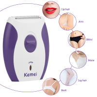 Kemei-afeitadora recargable 280R para mujer, afeitadora Facial, corporal, pierna, brazo, Bikini, espalda, cuello, recortadora eléctrica, depilación portátil, maquinilla de afeitar indolora - details 0