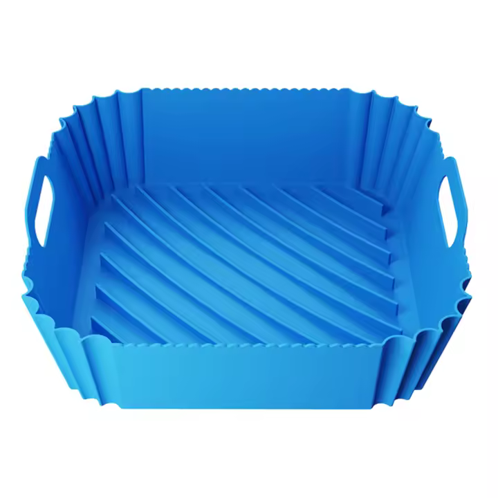 Bandeja antiadherente de silicona cuadrada para freidora Airs, bandeja resistente a altas temperaturas para cocinar y hornear - 1