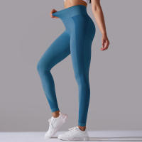 Hamidou-Pantalones deportivos sin costuras para mujer, mallas de Yoga de cintura alta, ropa de gimnasio, entrenamiento de glúteos de burbujas, pantalones para correr, Leggings de gimnasio con levantamiento de caderas - details 36