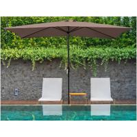 Sombrilla de Jardín Forro Anti UV 200 x 300cm. Sombrilla de Aluminio con Manivela, Toldo Rectangular para Patios y Terrazas. (Topo) - details 5