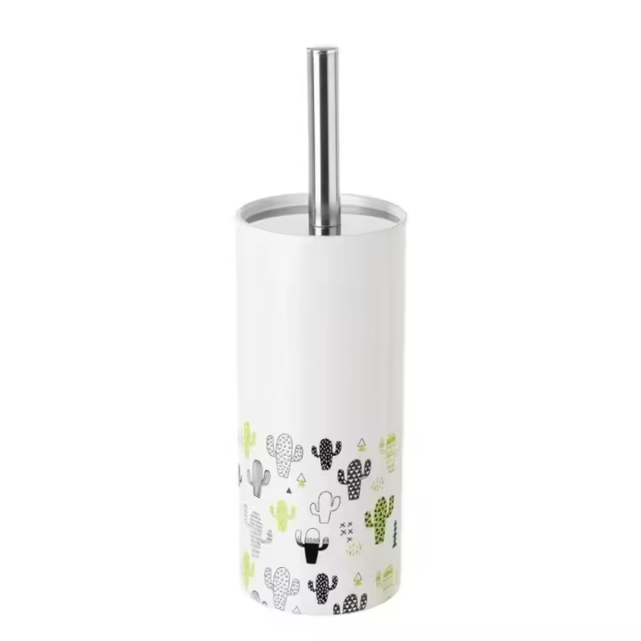 Cerámica Blanco Dibujos Cactus Negros y Verdes (10dx33 cm) - 1