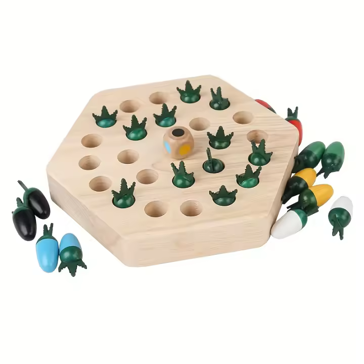 Juguete de Ajedrez de memoria a juego de zanahoria para niños, lógica de pensamiento de entrenamiento, juego de mesa de clasificación de cognición de Color - 1