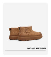 Botas de nieve de suela gruesa de un pie impermeables y antideslizantes cálidas integradas de piel - details 5
