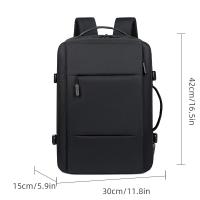 Mochila de viaje clásica para hombre, morral de negocios expandible con USB, bolsa de gran capacidad para ordenador portátil, impermeable, a la moda - details 1