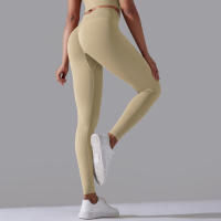 Hamidou-pantalones de Yoga sin costuras para mujer, ropa deportiva de Fitness, Leggings de cintura alta, pantalones de ejercicio para correr, 11 colores - details 35