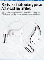 SANLEPUS Auriculares Inalámbricos Bluetooth 5.4 con HiFi y Graves Ultra Potentes - 60 Horas Autonomía, Auriculares Deportivos Abiertos, Diseño Ergonómico - Para Corredores y Amantes del Fitness - details 13