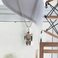Collar Gargantilla Creativo De Punk Hiphop Astronauta Robot Oso Para Mujeres Y Hombres Metal Zinc Aleación Colgante Geométrico Joyería De Moda - details 2