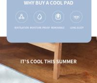 Cama refrescante de verano para perro, estera ortopédica de espuma viscoelástica con almohada, transpirable, impermeable, lavable - details 0
