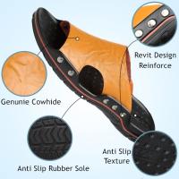 Nuevas sandalias de verano para hombre, zapatillas de playa de verano, sandalias de cuero genuino, zapatillas planas informales transpirables con agujeros - details 4