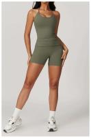 Conjunto de Shorts de Yoga de Cintura Alta Secado Rápido, Cómodo, Plegable, Belleza - details 6