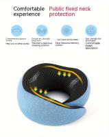 Almohada De Viaje De Espuma Viscoelástica Pura, Suave Y Transpirable, Funda Lavable A Máquina, Kit De Viaje En Avión, Almohada - details 8