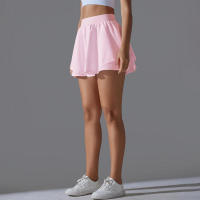 Falda de tenis de bádminton para mujer, interior, secado rápido, elasticidad, doble capa, yoga - details 10